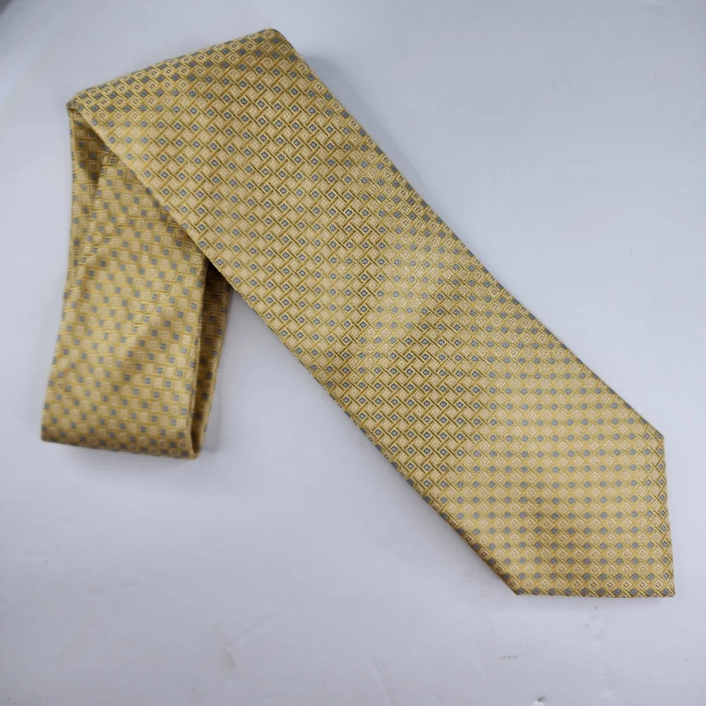 ROCHESTER Yellow & Blue Silk Tie.